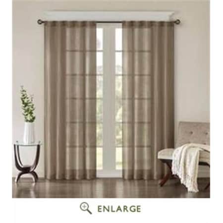 Madison Park Madison Park MP40-4502 42 x 95 in. Harper Solid Crushed Window Panel Pair; Taupe MP40-4502